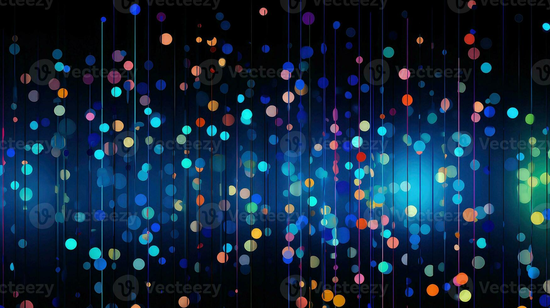 AI generated design line dots background photo