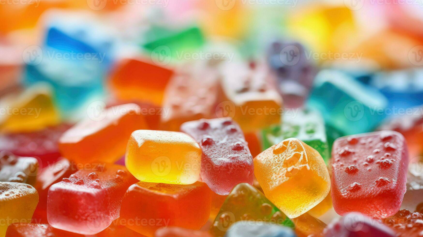 AI generated chewy jelly candy food photo