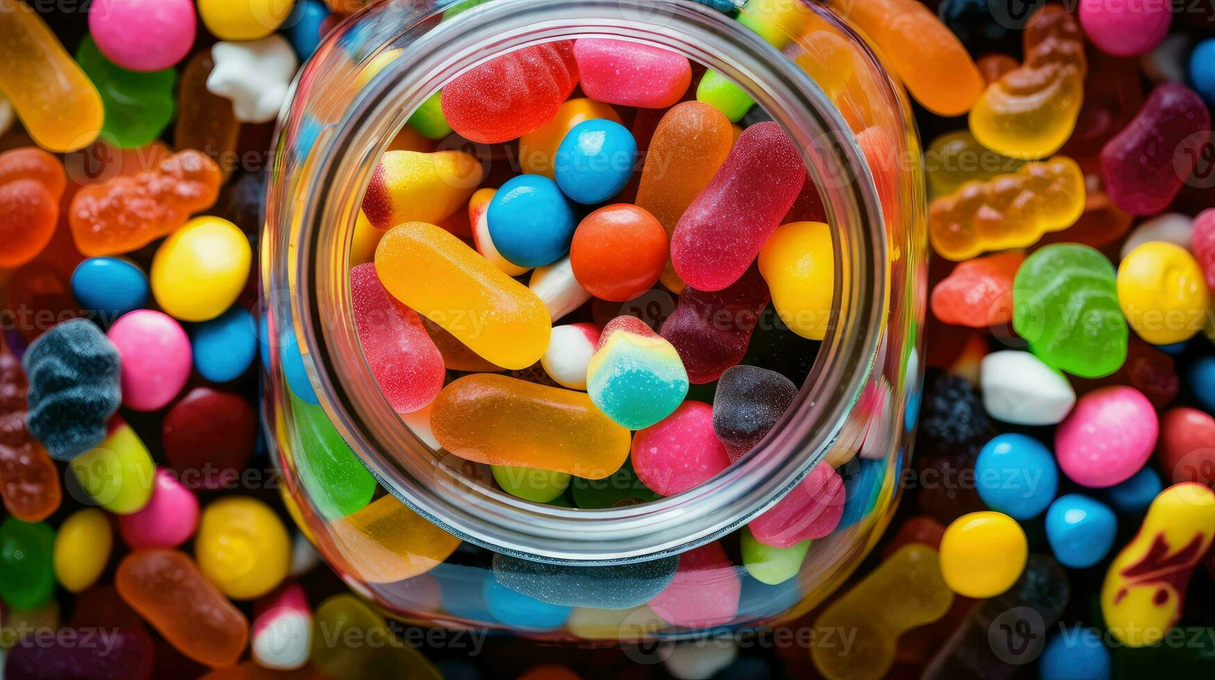 AI generated delicious bright candy food photo