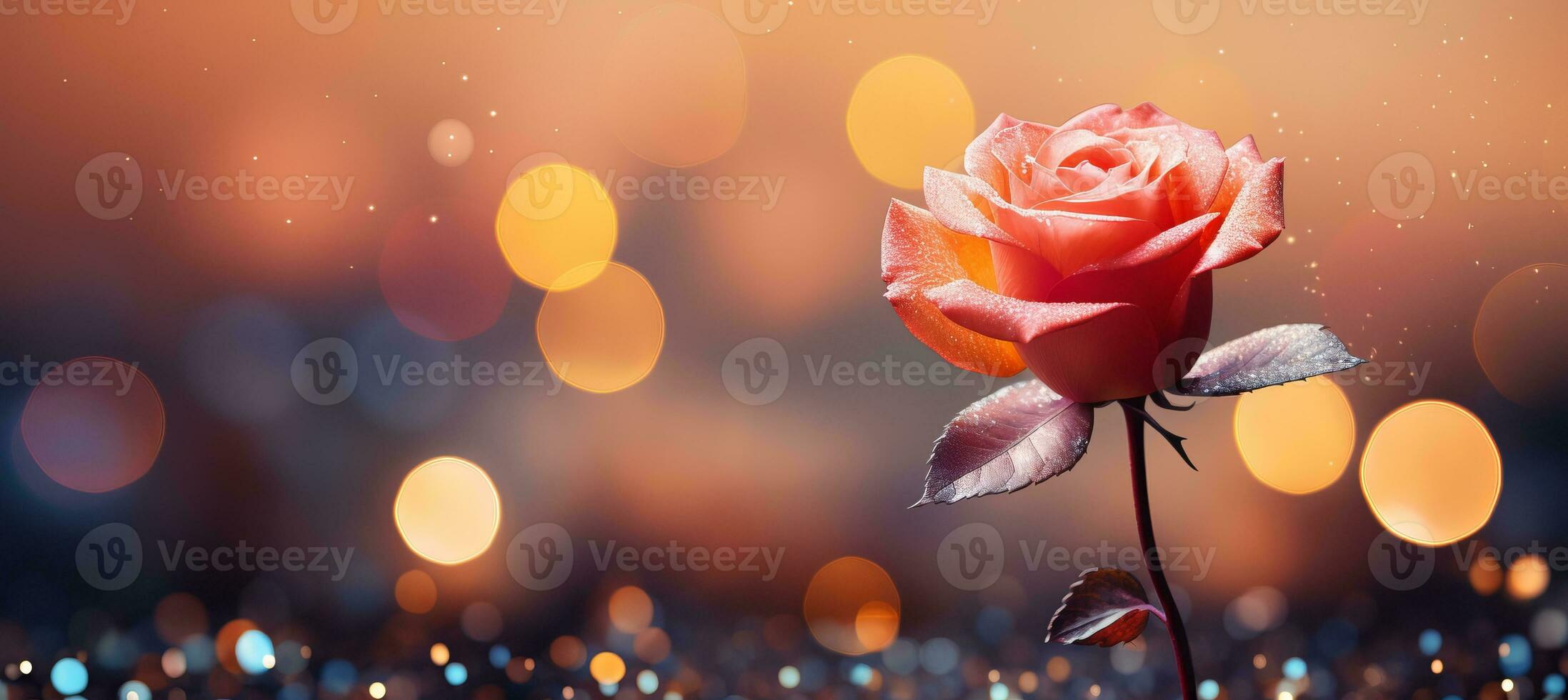 ai generado borroso bokeh antecedentes con delicado Rosa colores y narrativa efecto para texto colocación foto