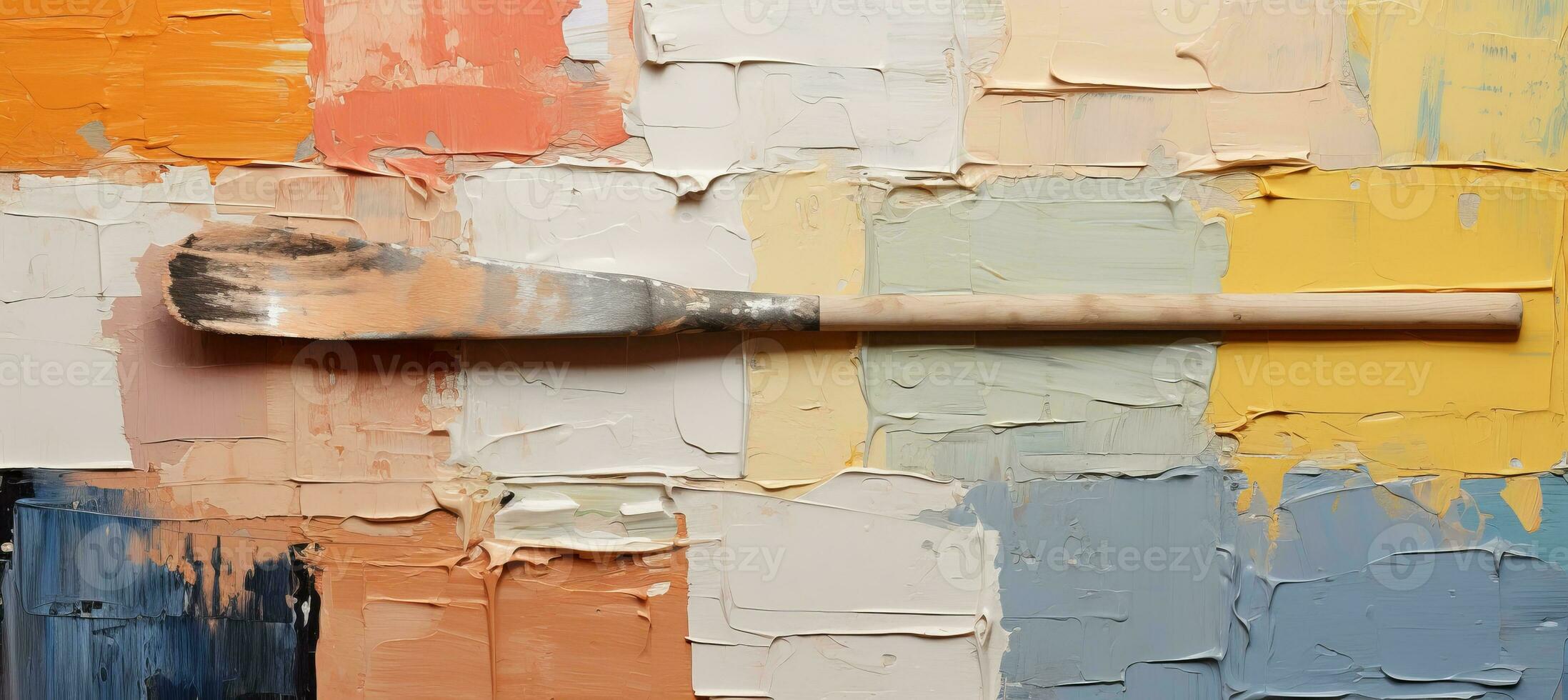AI generated Vibrant and artistic abstract oil color mix background with a beautiful pastel palette photo
