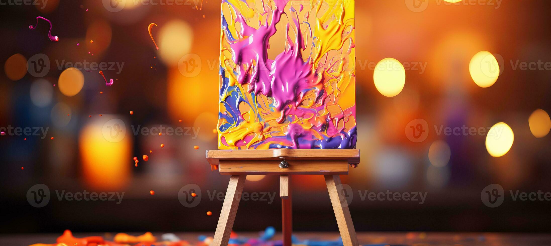AI generated Abstract pastel palette oil color mix background with vibrant and harmonious blend of colors photo