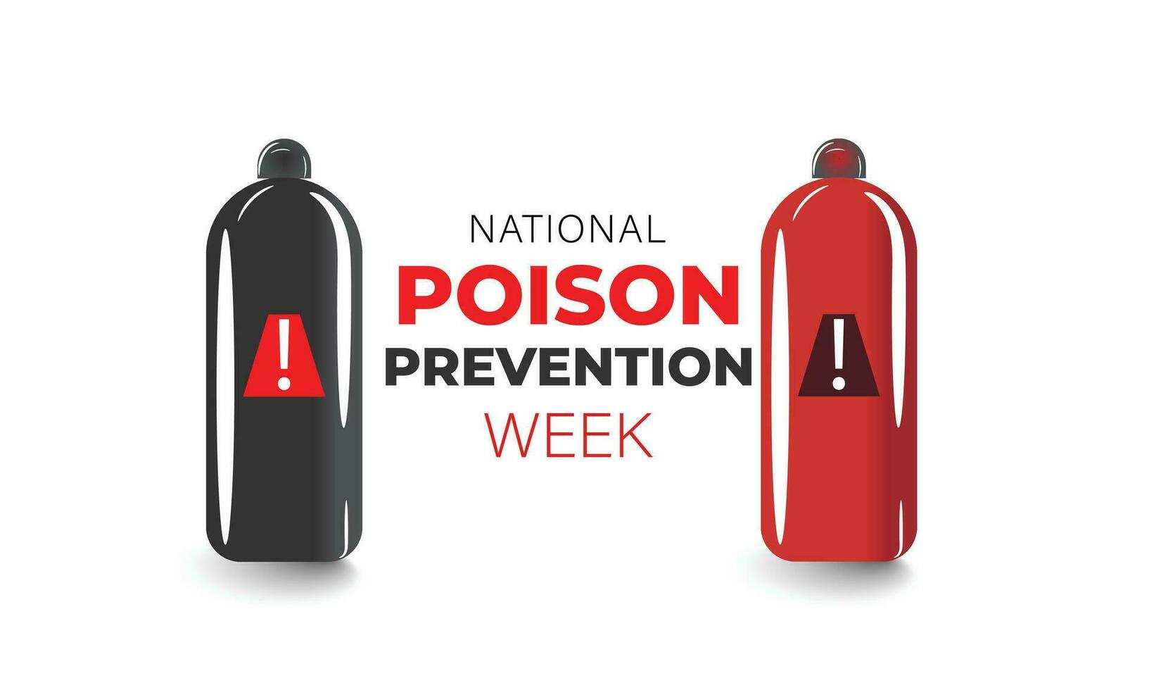 National Poison prevention week. background, banner, card, poster, template. Vector illustration.