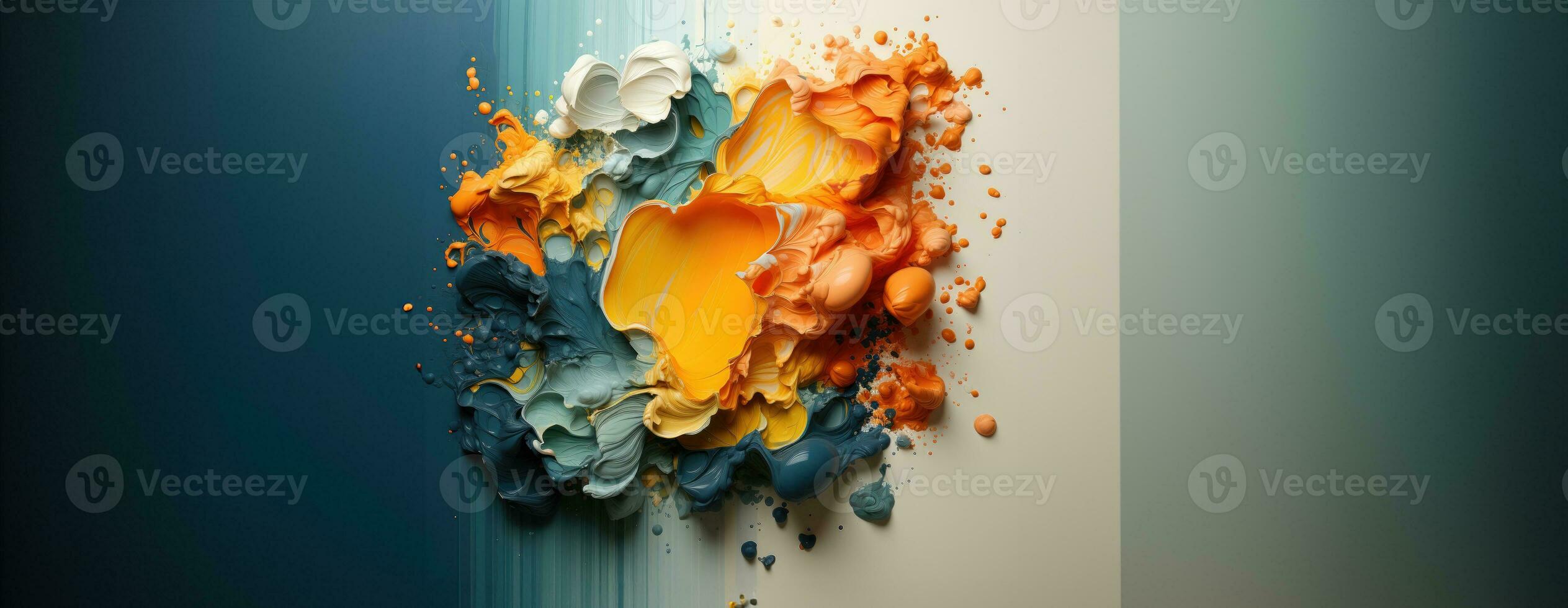 AI Generated abstract watercolor paintings, paint color splotches, abstract colors, minimalism art painting, scene design. Ai Generative. photo