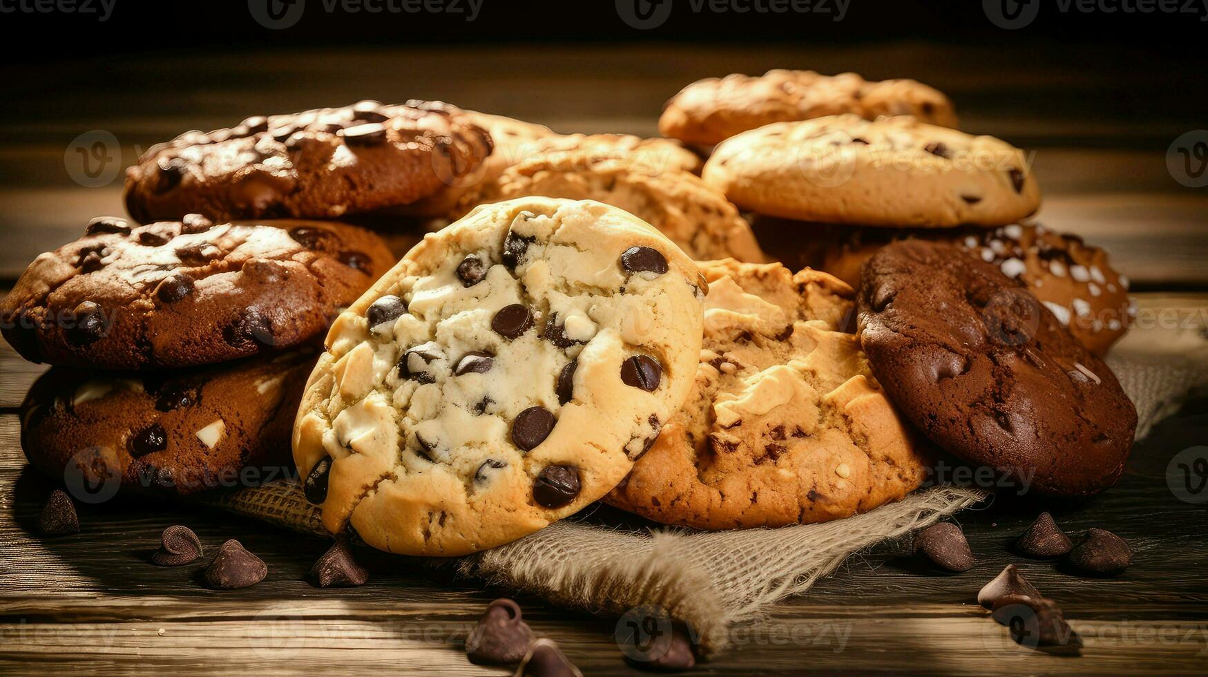 AI generated sugar delicious cookies food photo