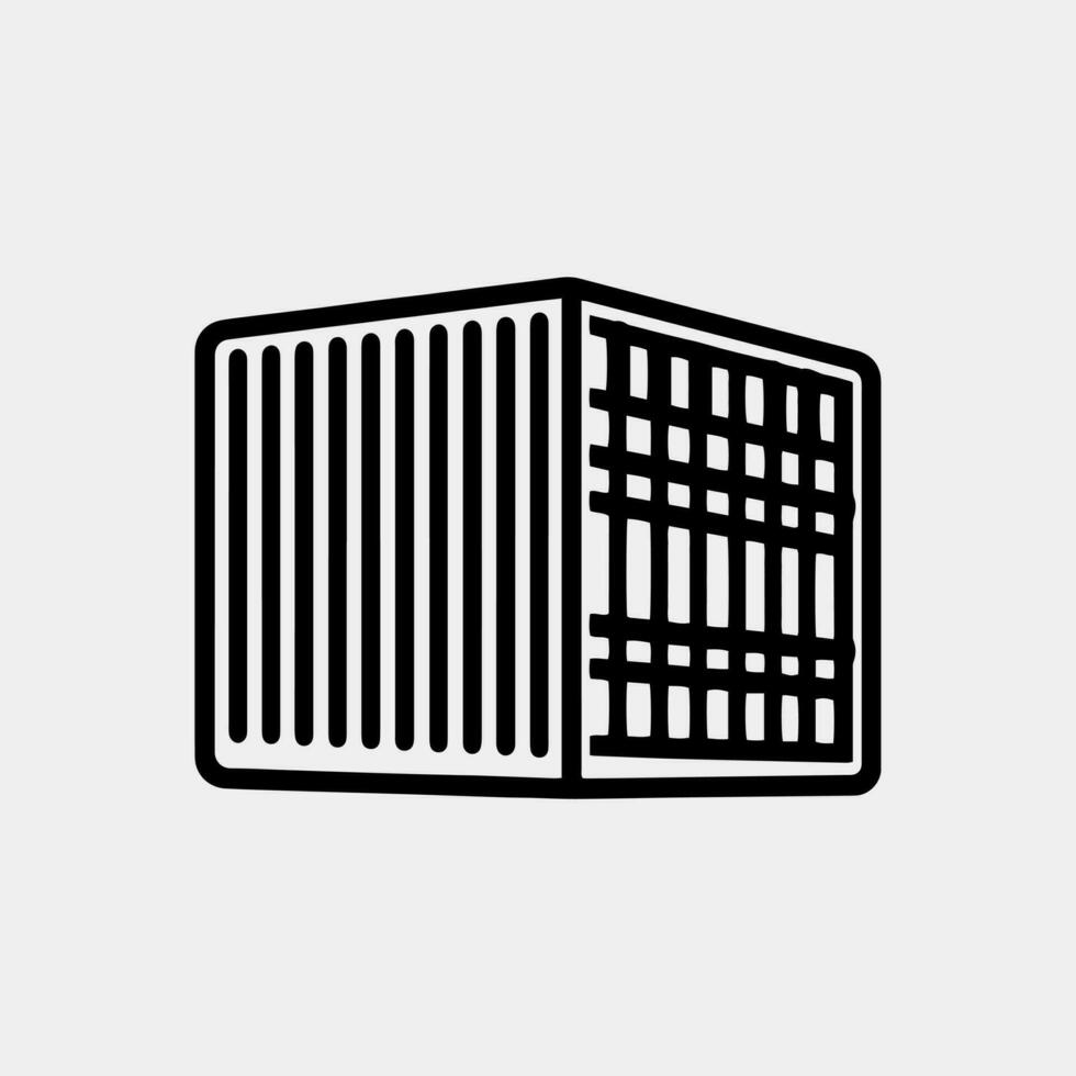 building icon. vector illustration isolated on white