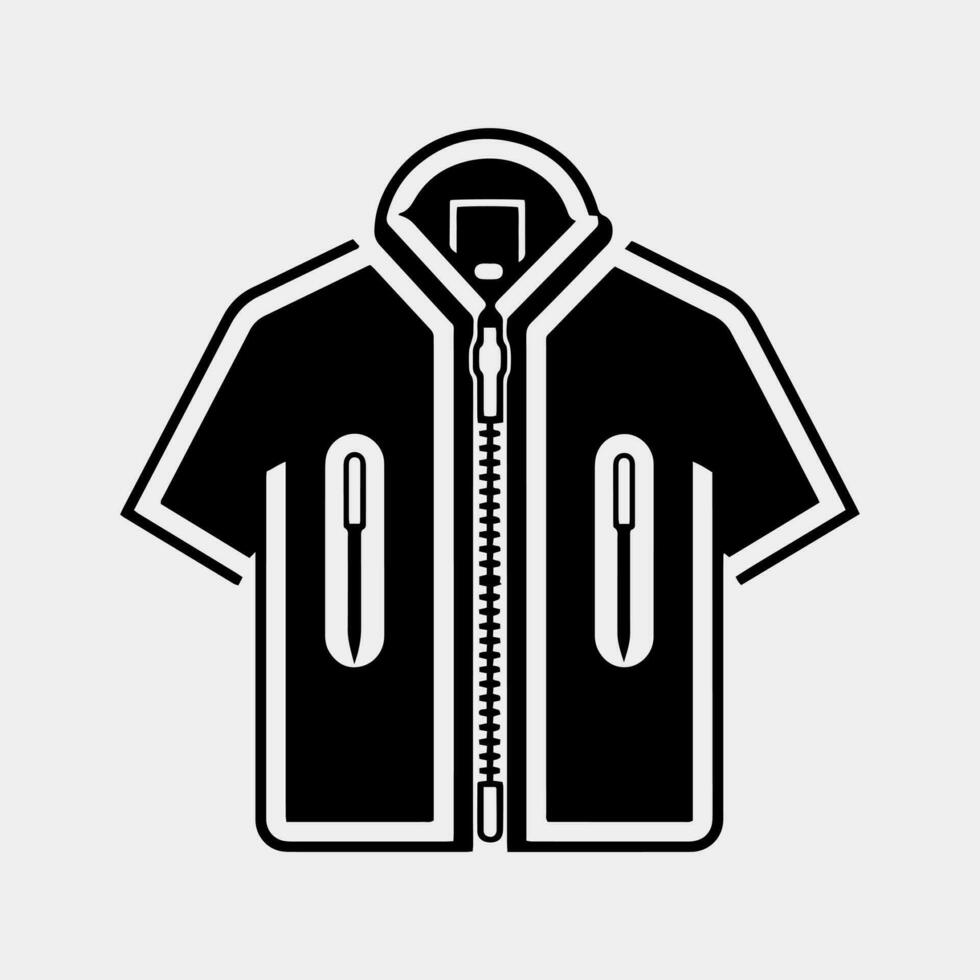 camisa glifo icono, vector ilustración