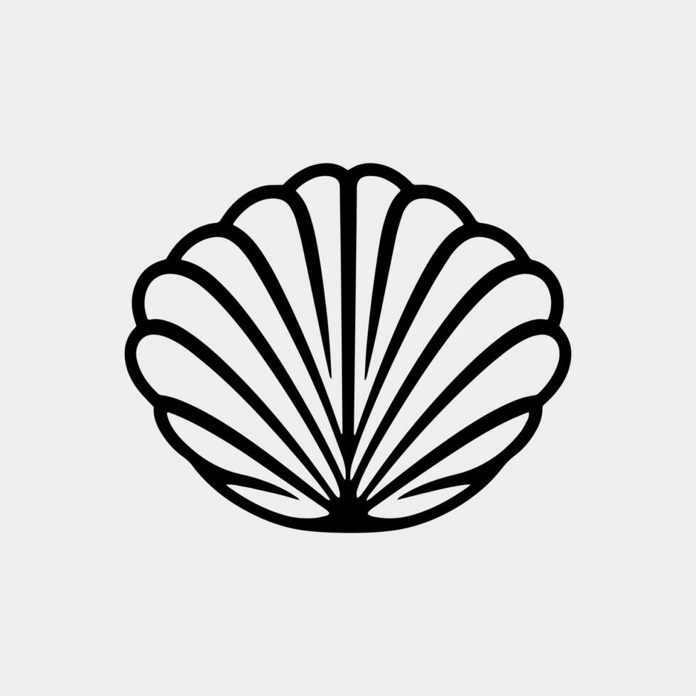 shell icon vector isolated on white background for your web and mobile app design, shell logo concept