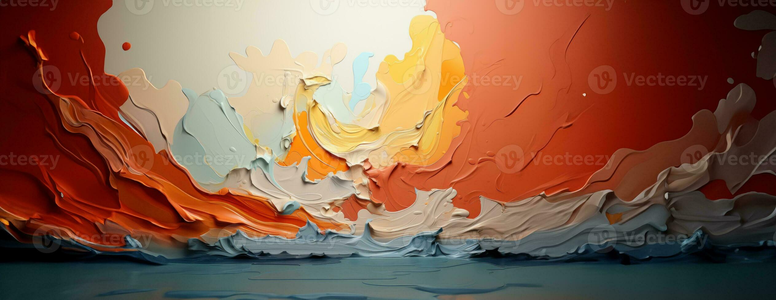 AI Generated abstract watercolor paintings, paint color splotches, abstract colors, minimalism art painting, scene design. Ai Generative. photo