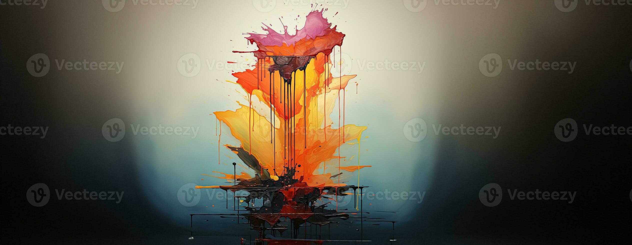 AI Generated abstract watercolor paintings, paint color splotches, abstract colors, minimalism art painting, scene design. Ai Generative. photo