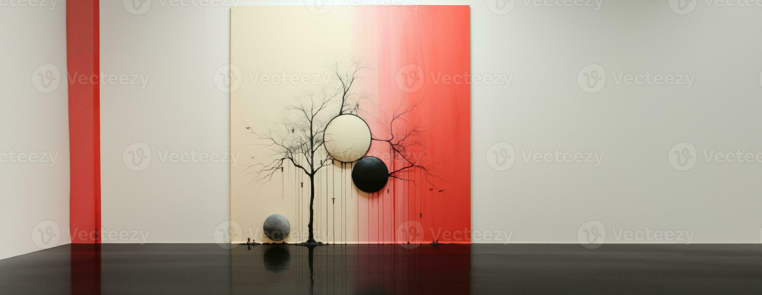 AI Generated abstract watercolor paintings, paint color splotches, abstract colors, minimalism art painting, scene design. Ai Generative. photo