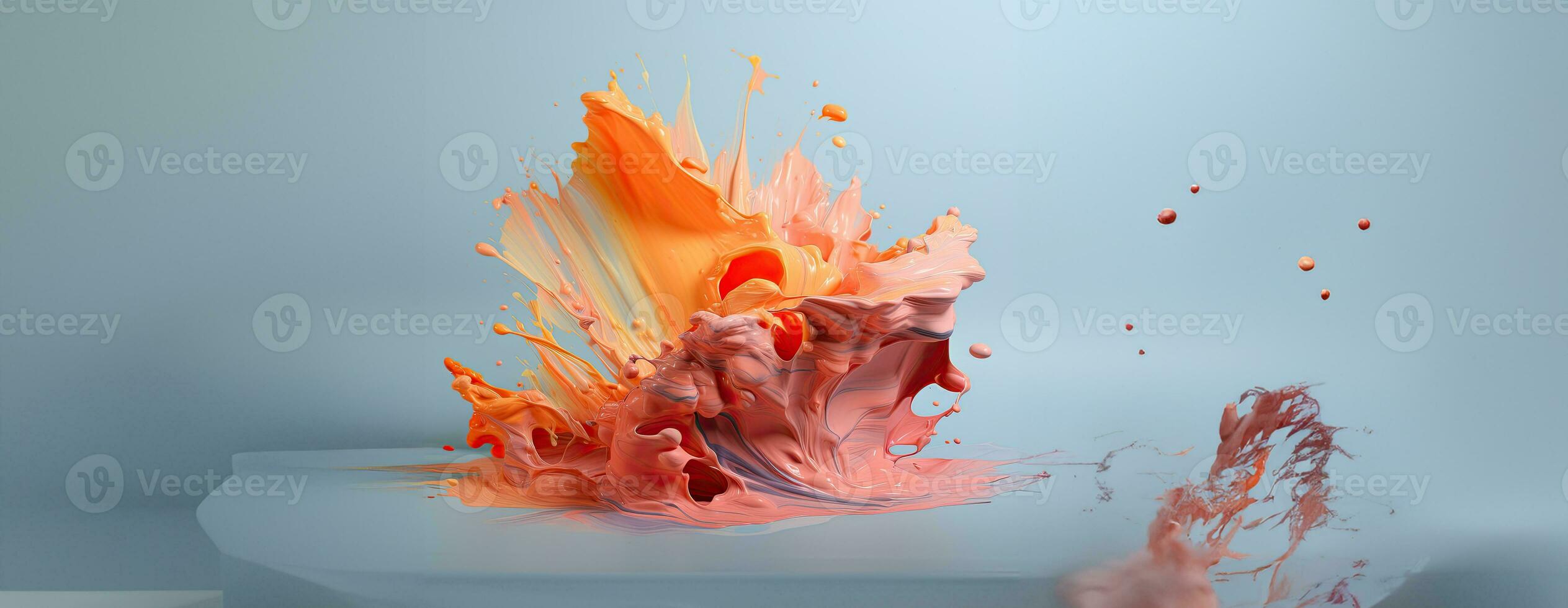 AI Generated abstract watercolor paintings, paint color splotches, abstract colors, minimalism art painting, scene design. Ai Generative. photo