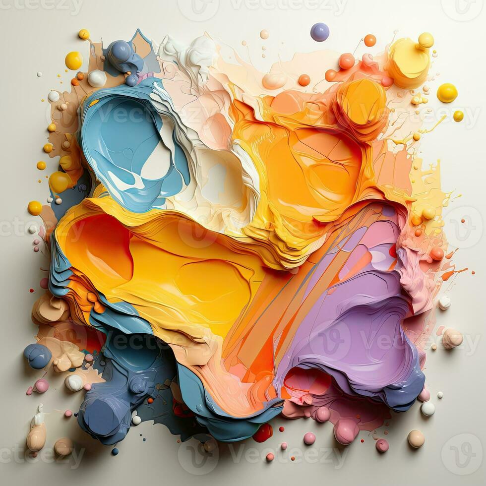 AI Generated abstract watercolor paintings, paint color splotches, abstract colors, minimalism art painting, scene design. Ai Generative. photo
