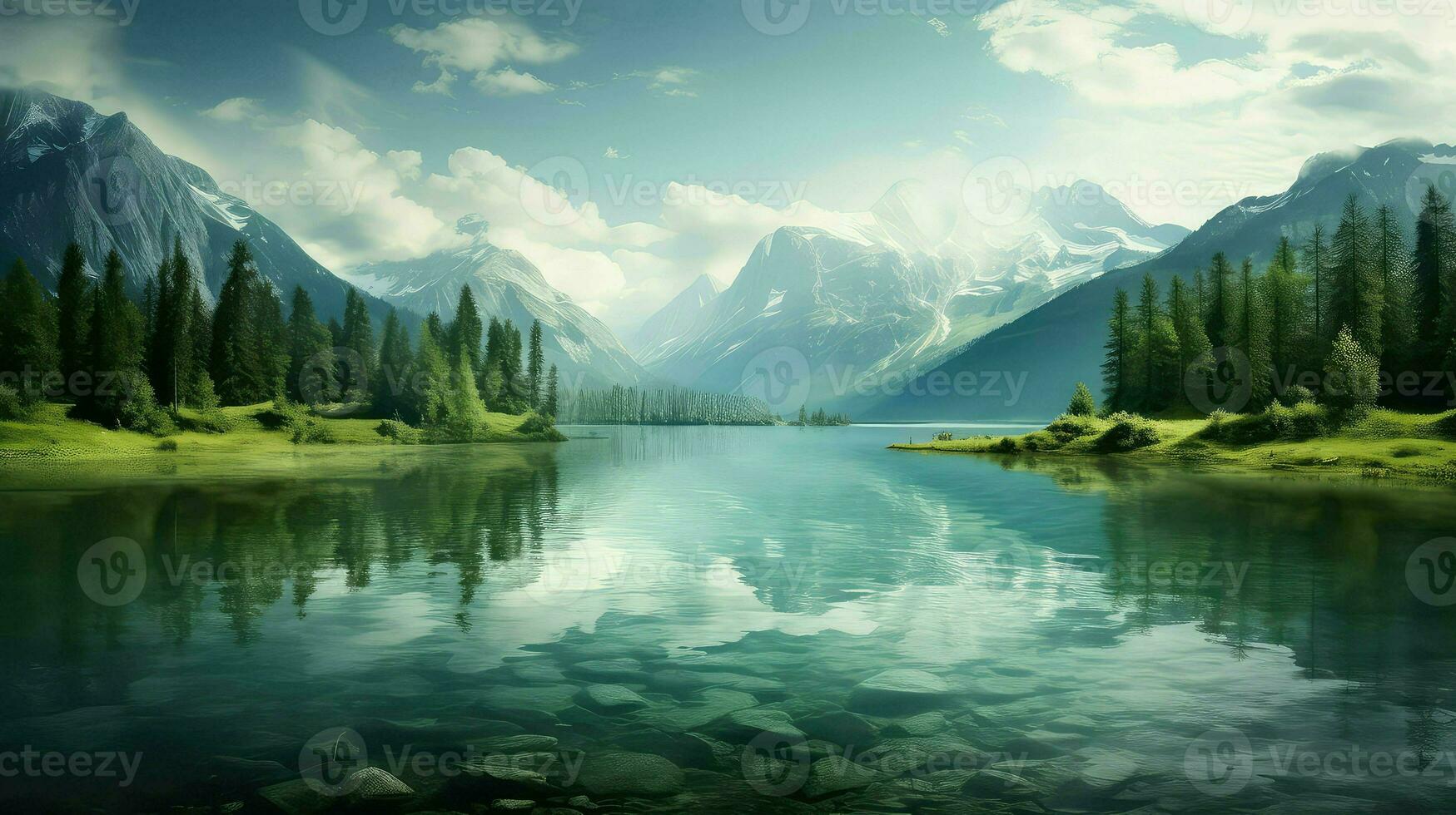 AI generated sustainable wallpaper eco background photo