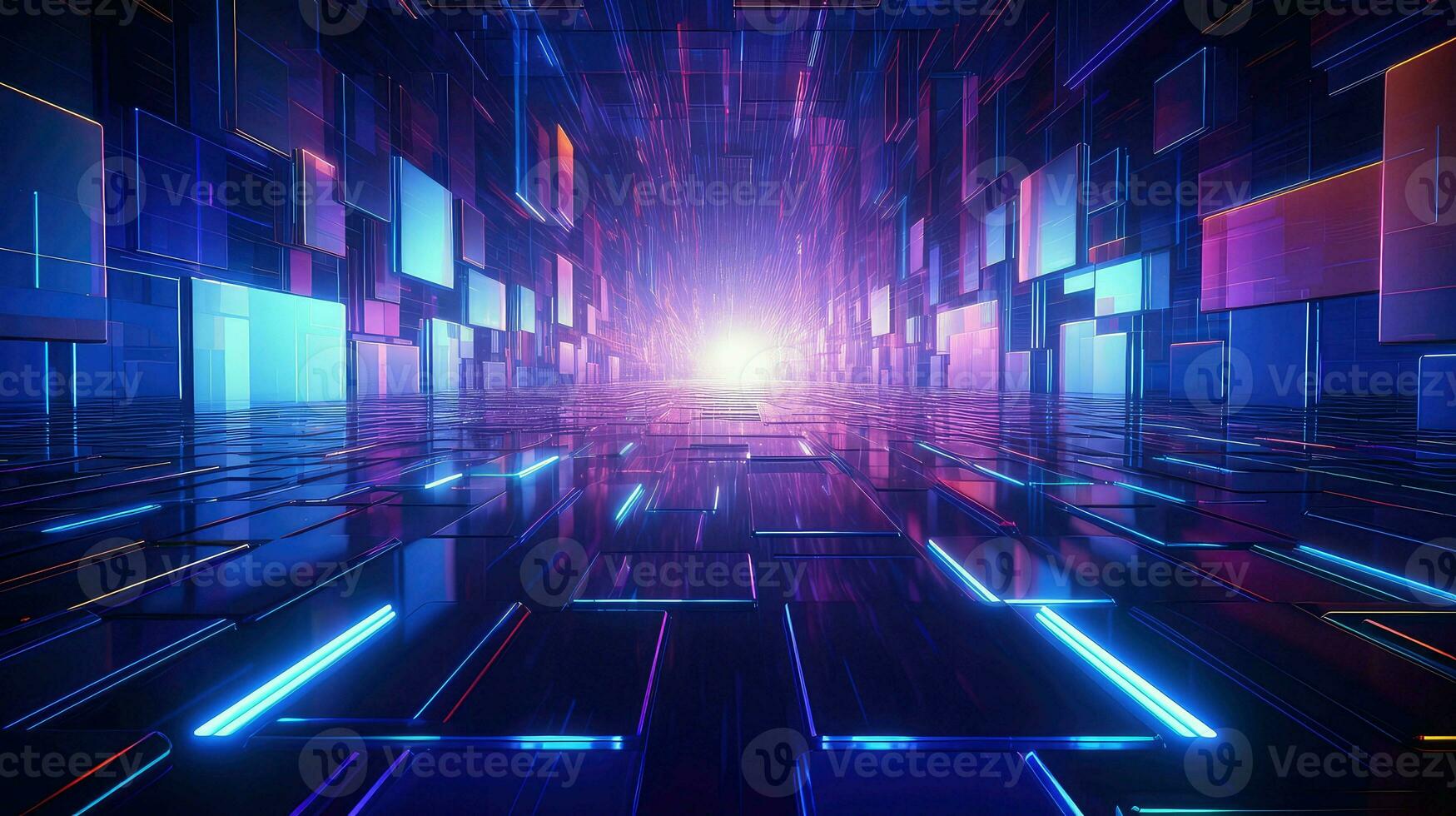 AI generated network cyber digital background photo
