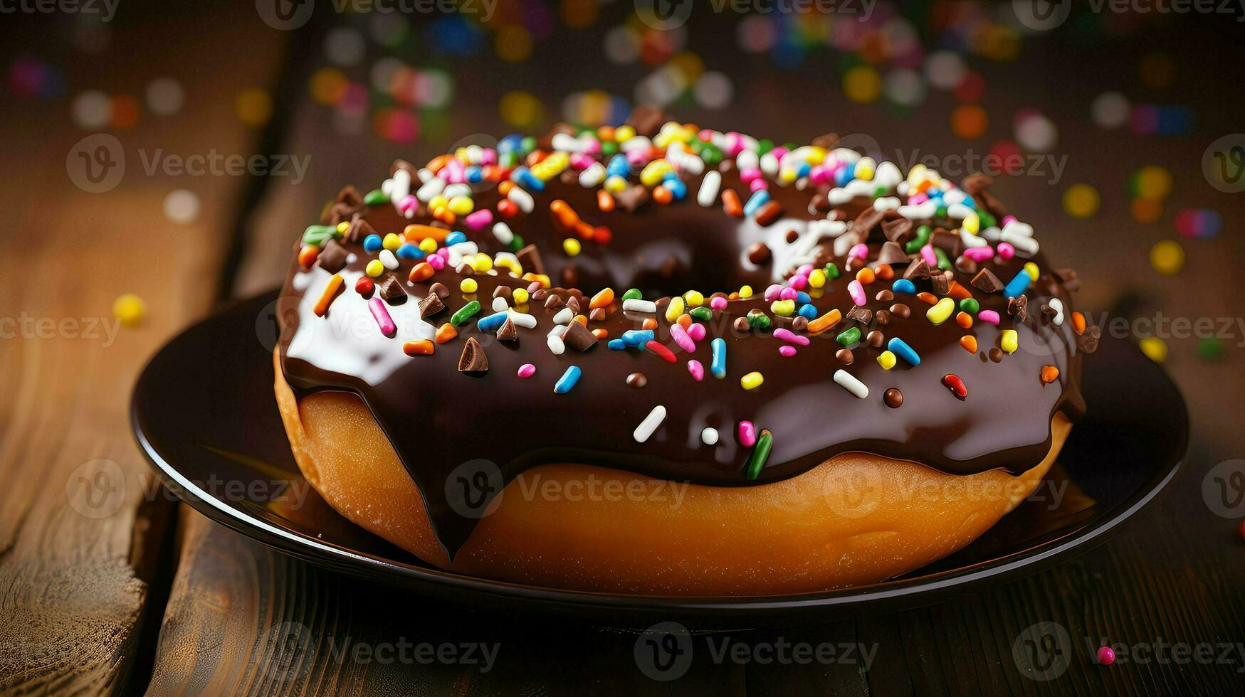 AI generated bakery chocolate donut food photo