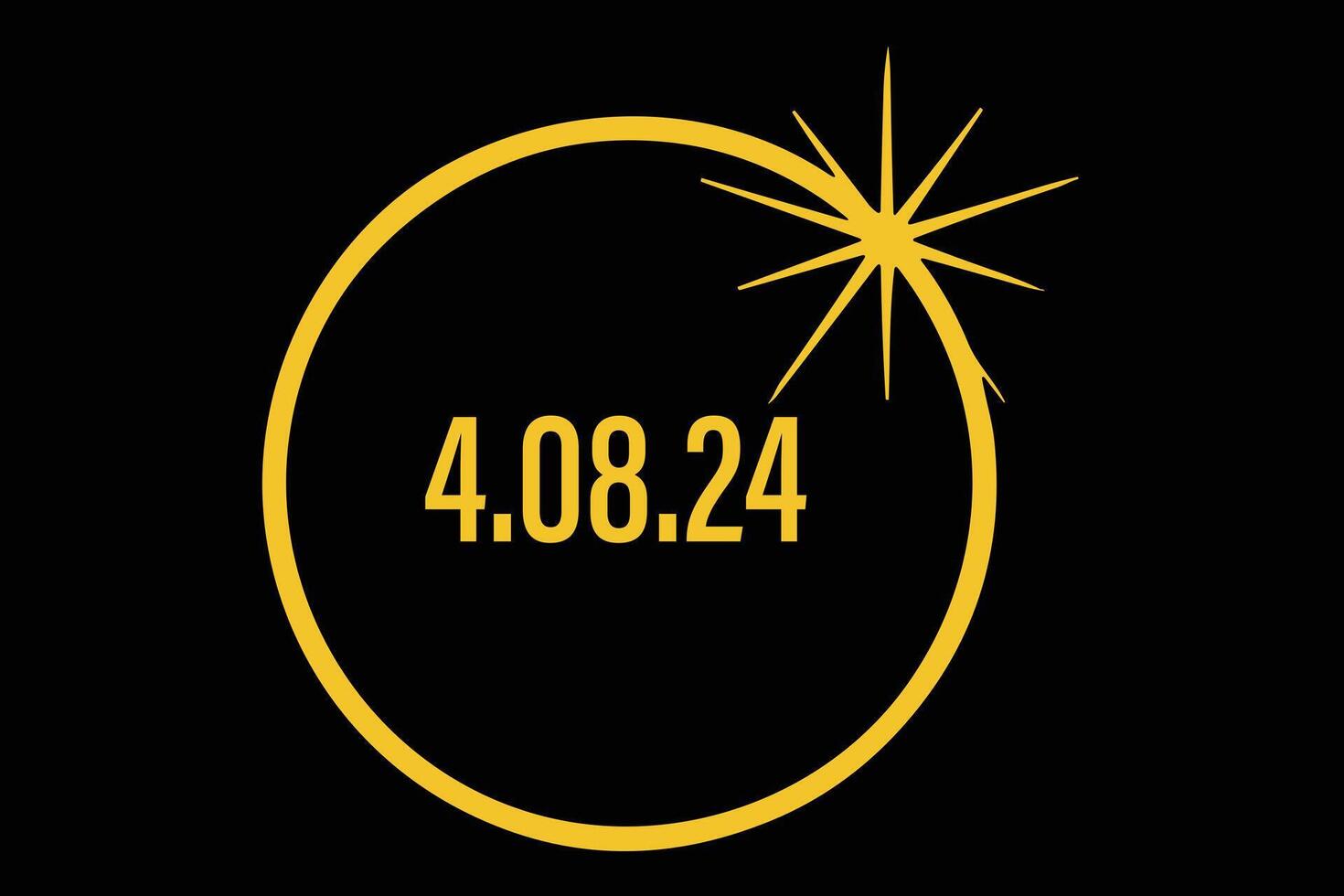 total solar eclipse 8 abril 2024 camiseta vector