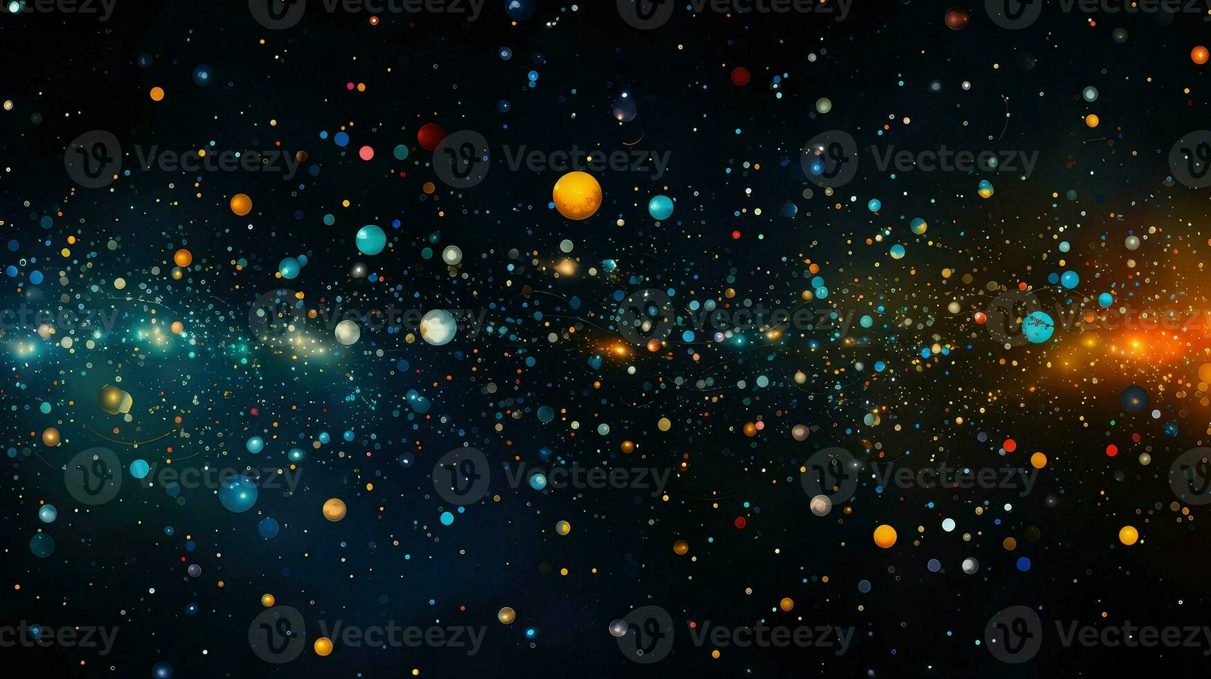 AI generated experiment science dots background photo
