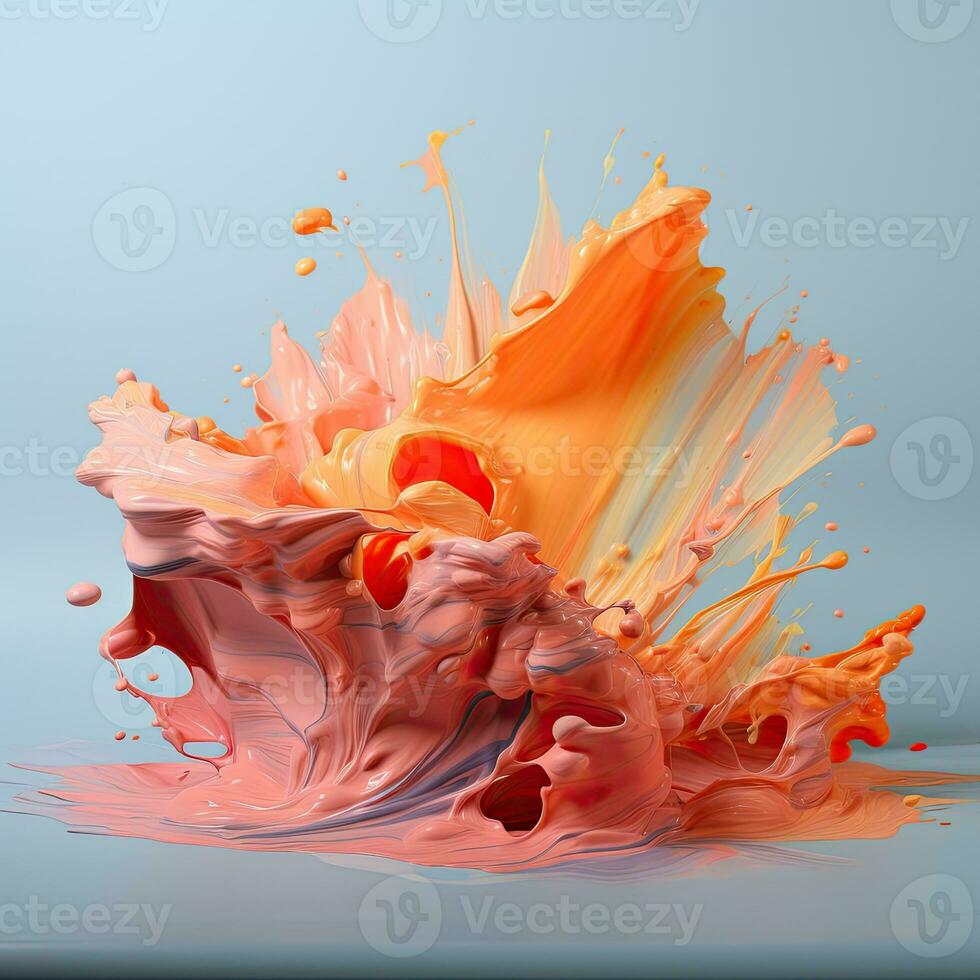 AI Generated abstract watercolor paintings, paint color splotches, abstract colors, minimalism art painting, scene design. Ai Generative. photo