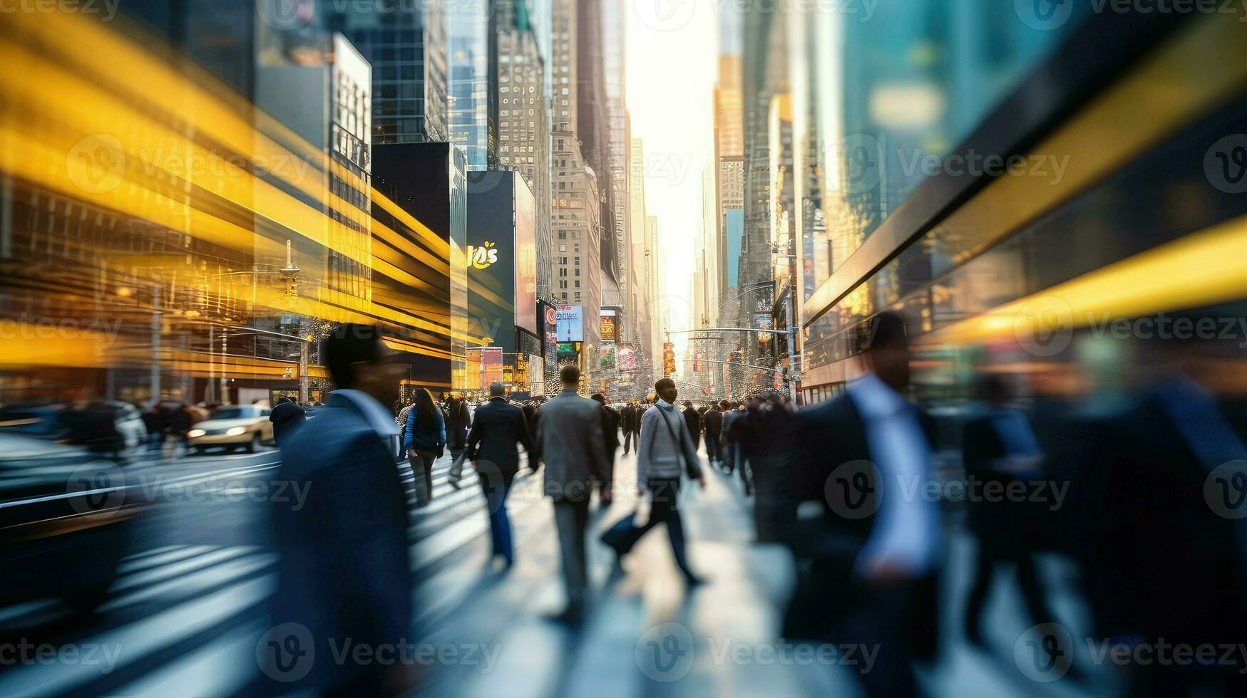 AI generated success blur work business photo