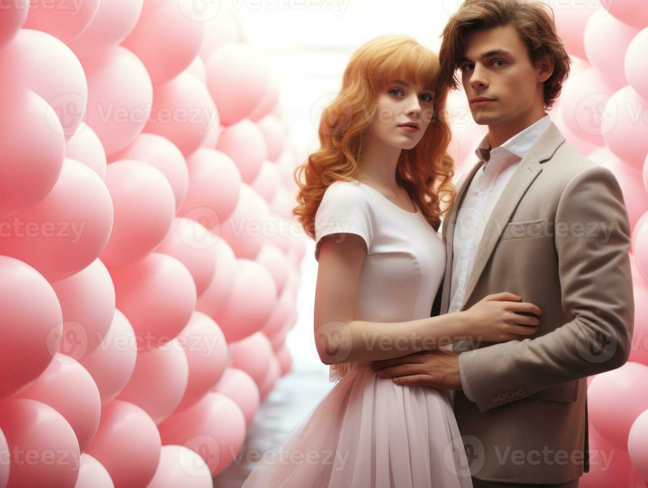 AI Generated A couple in love. the concept for St. Valentine's Day photo