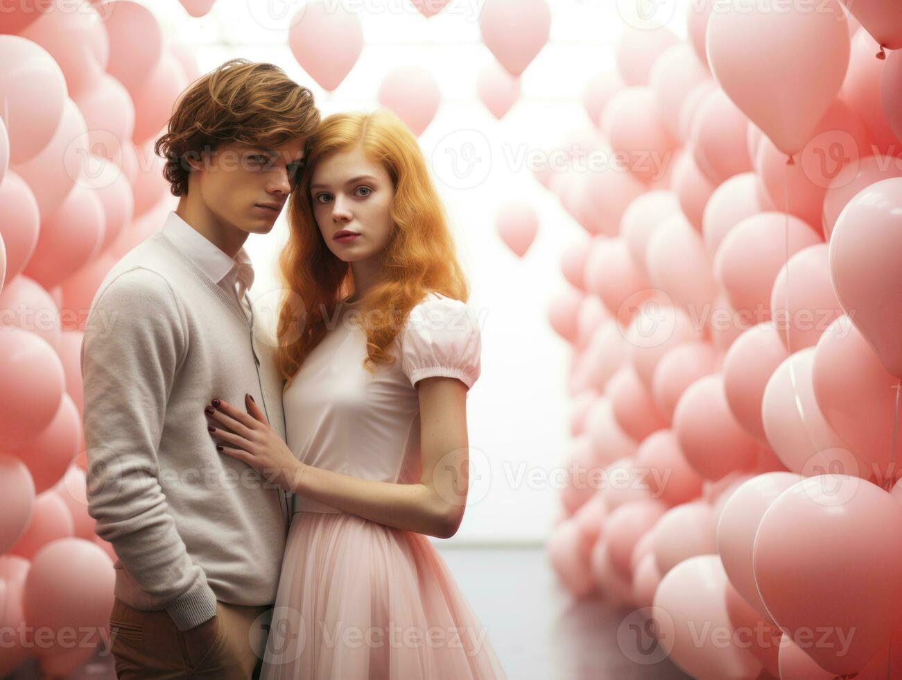 AI Generated A couple in love. the concept for St. Valentine's Day photo