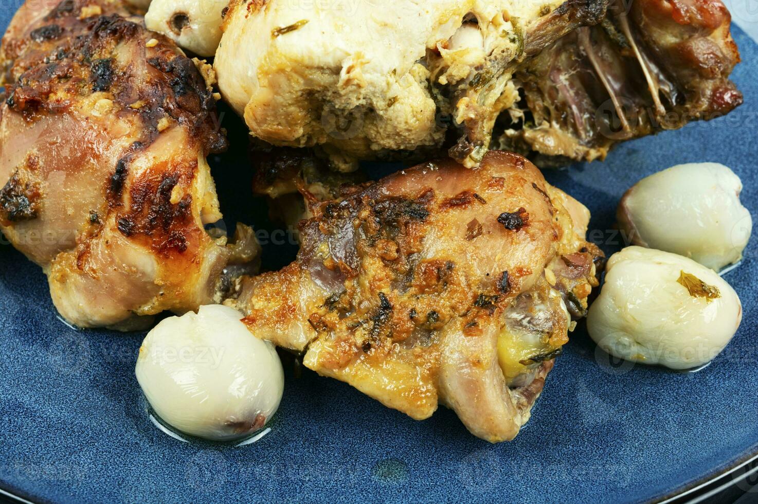 asado pollo piezas con lychee. foto