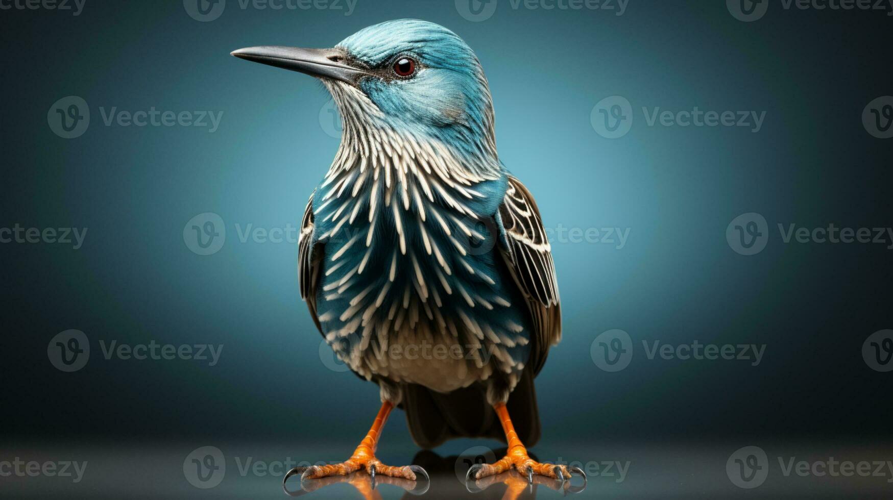 AI generated Starling bird blue animal wildlife photo