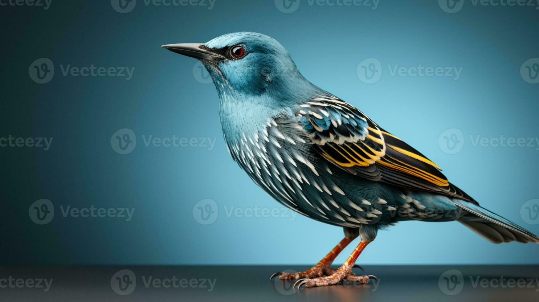 AI generated Starling bird blue animal wildlife photo