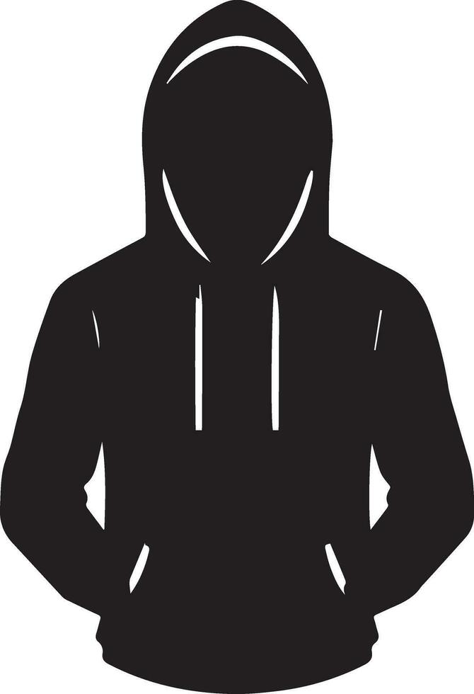 man hoodies vector silhouette black color 15