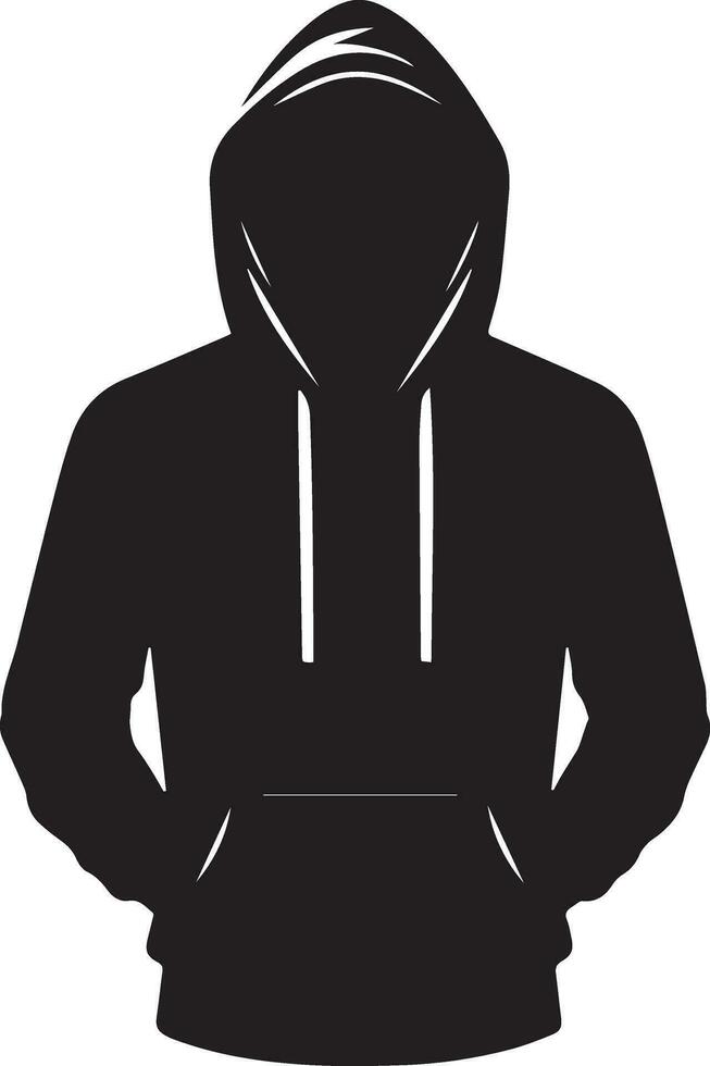 man hoodies vector silhouette black color 9