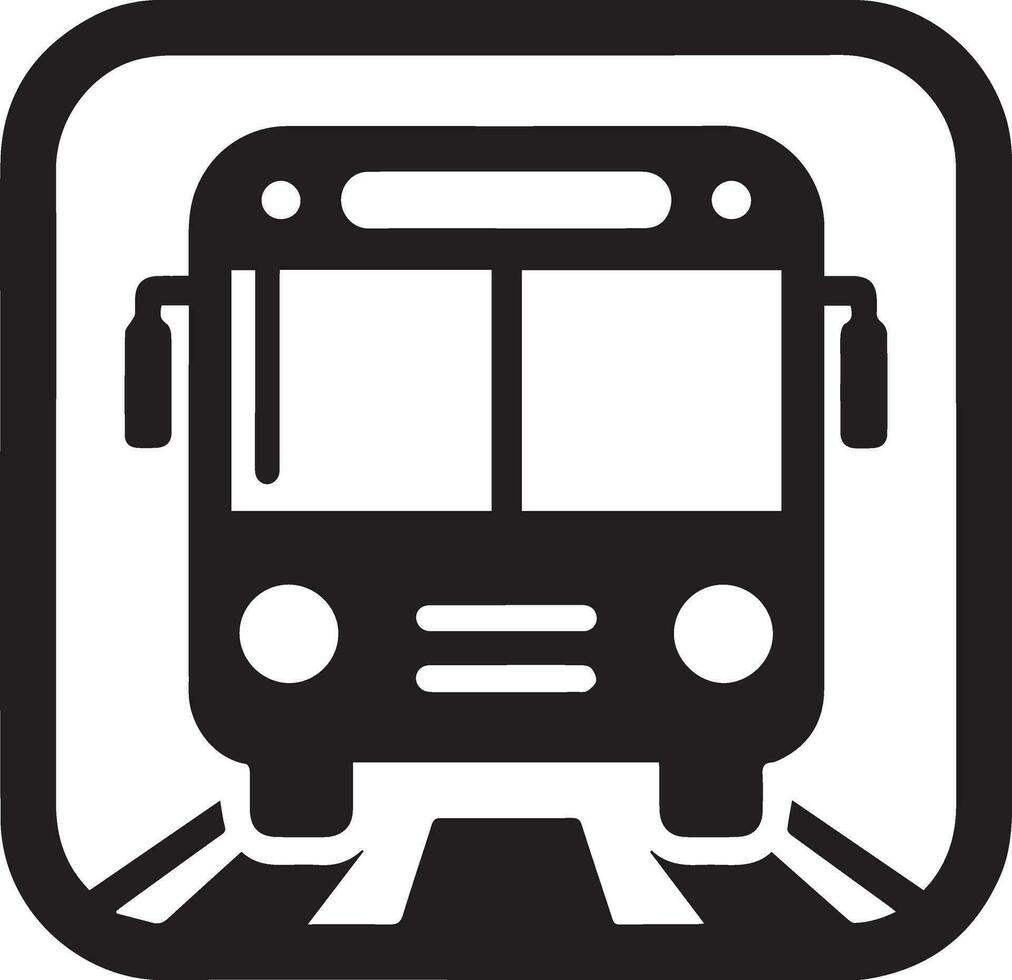 un autobús icono vector silueta negro color 15