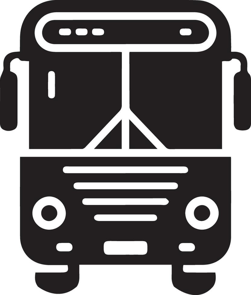 A Bus Icon vector silhouette black color 31