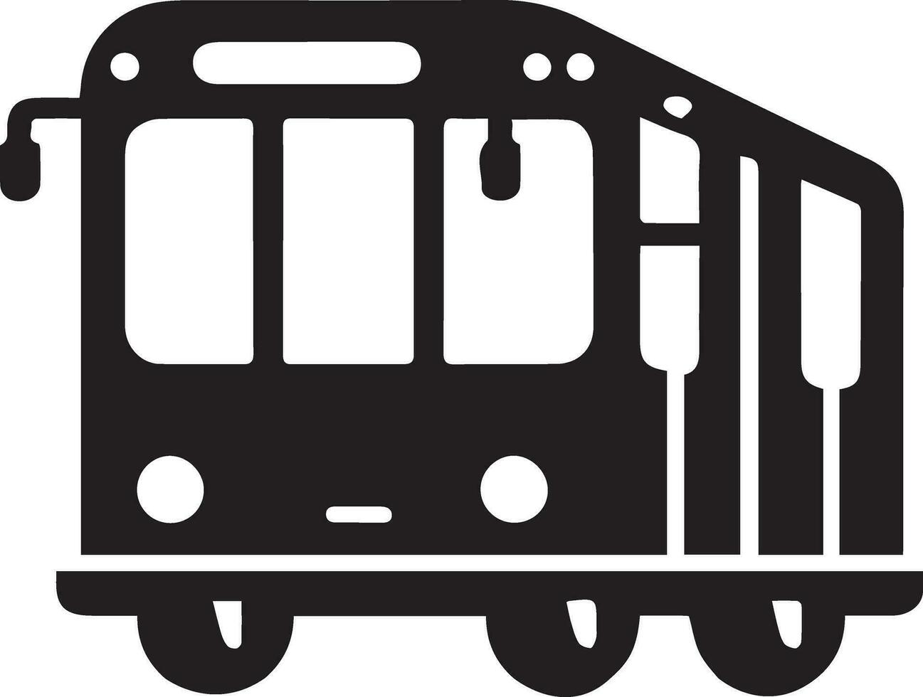 A Bus Icon vector silhouette black color 4