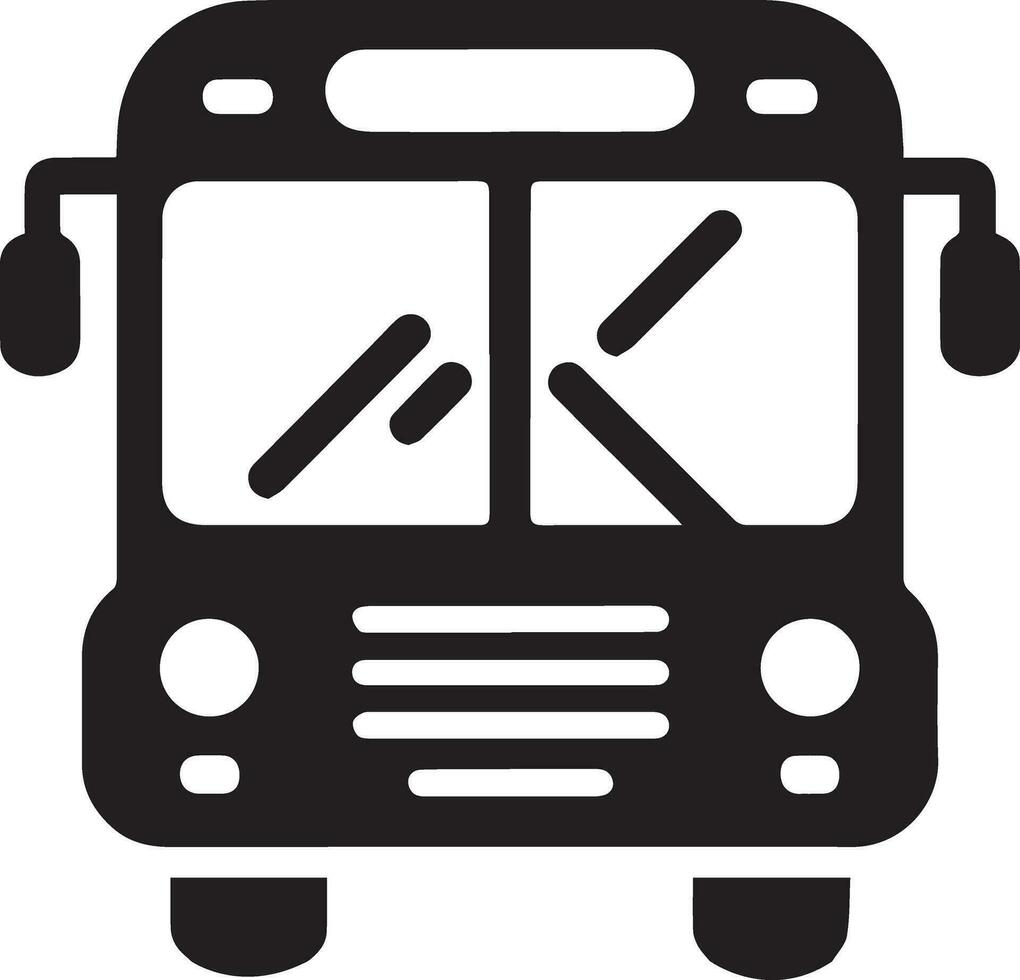 A Bus Icon vector silhouette black color 30