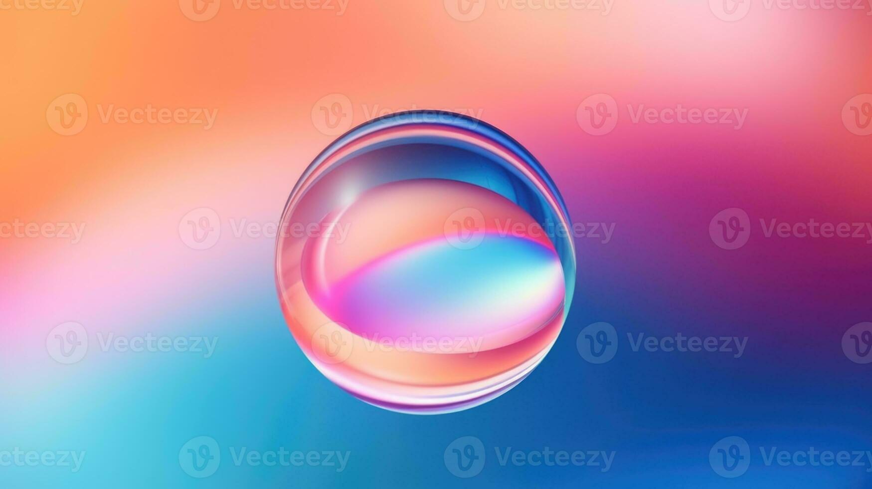 AI generated background with colorful and vibrant bubbles, ai photo