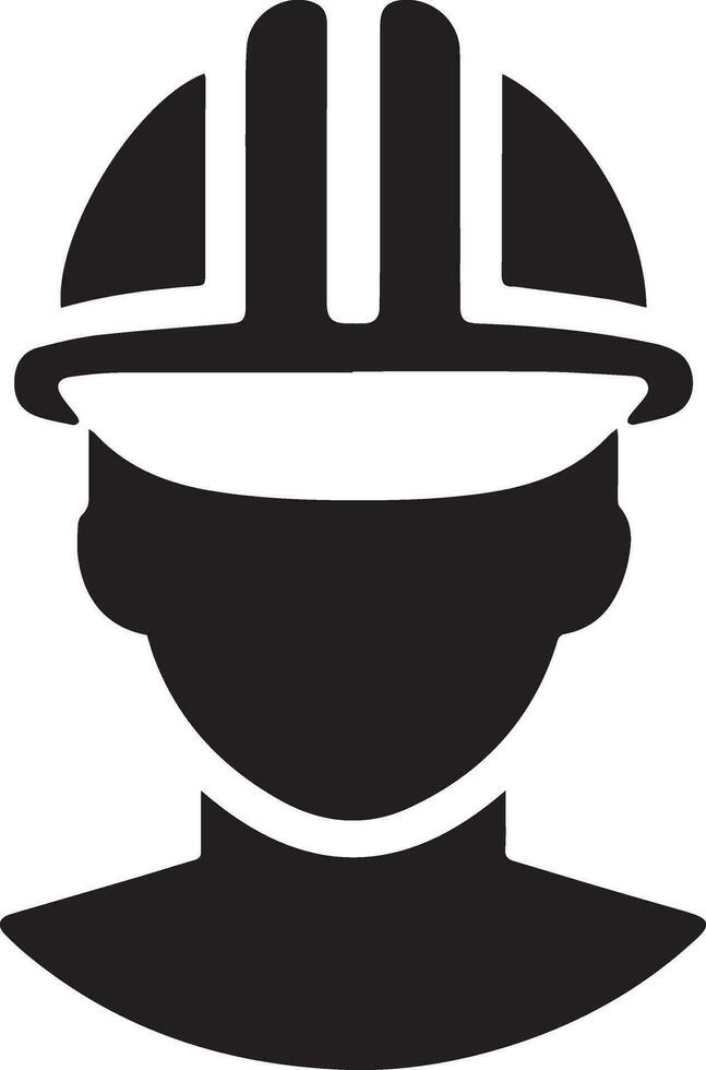 minimal Construction helmet icon vector silhouette, white background 6