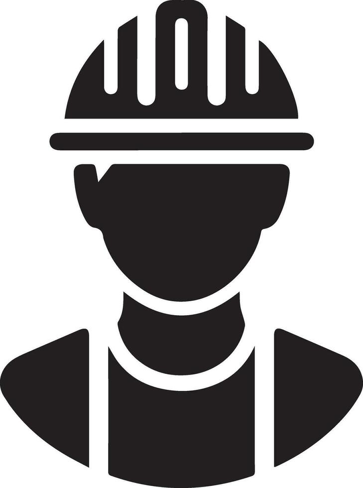 minimal Construction helmet icon vector silhouette, white background 20