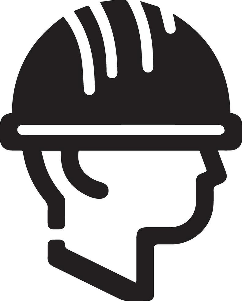 minimal Construction helmet icon vector silhouette, white background 12