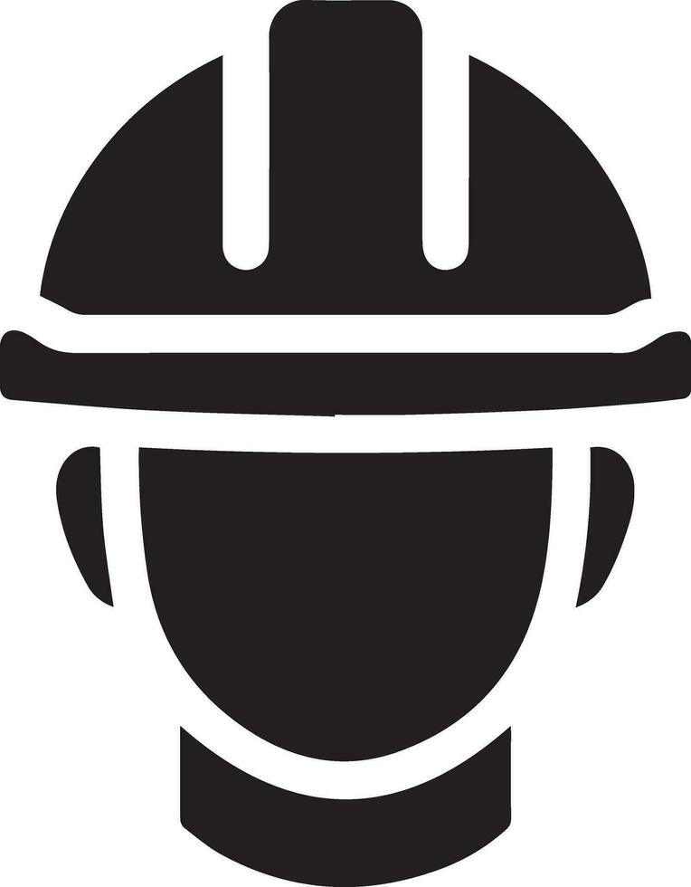 minimal Construction helmet icon vector silhouette, white background 28