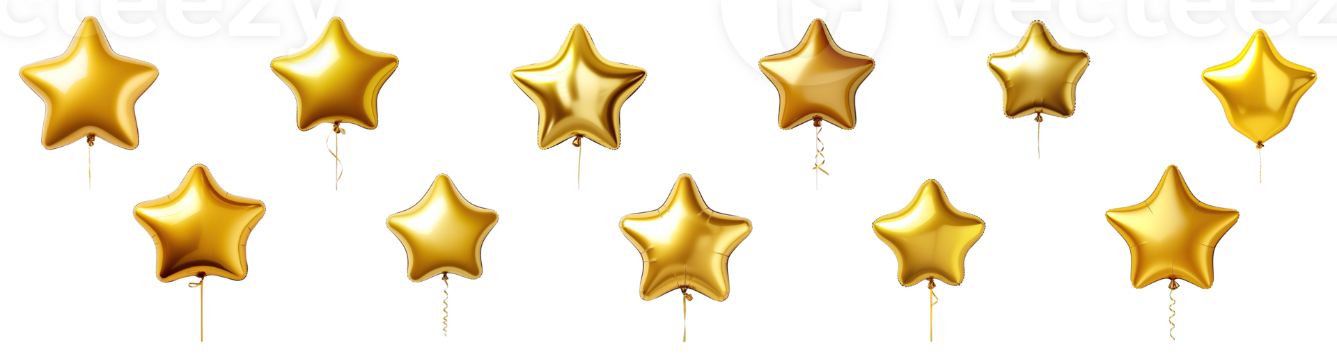 AI generated Star Shape Balloon transparent background png