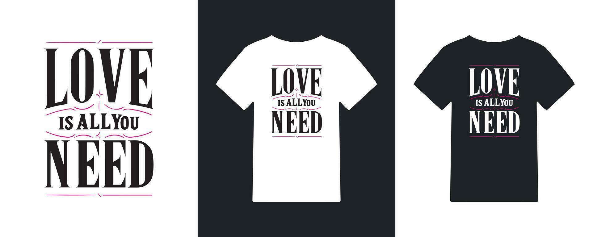 amor citar clásico tipografía camiseta diseño vector