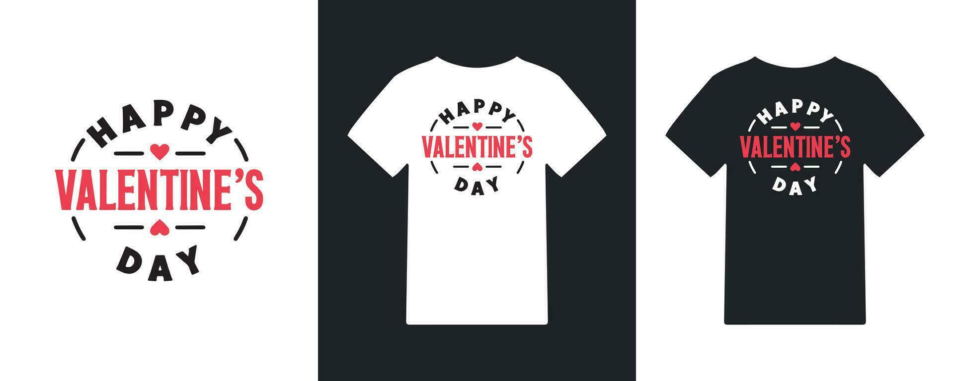 Valentine's Day Love Typography Expressive T-Shirt Design vector