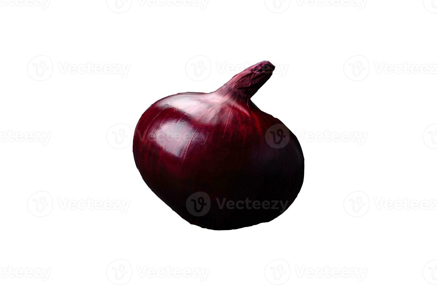 Fresh raw red onion on dark textured concrete background photo