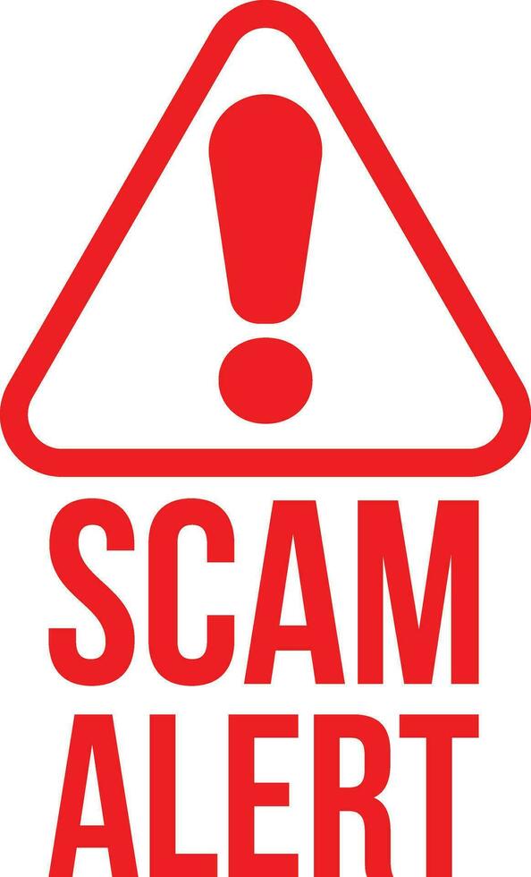 Scam Alert Warning Sign Icon vector