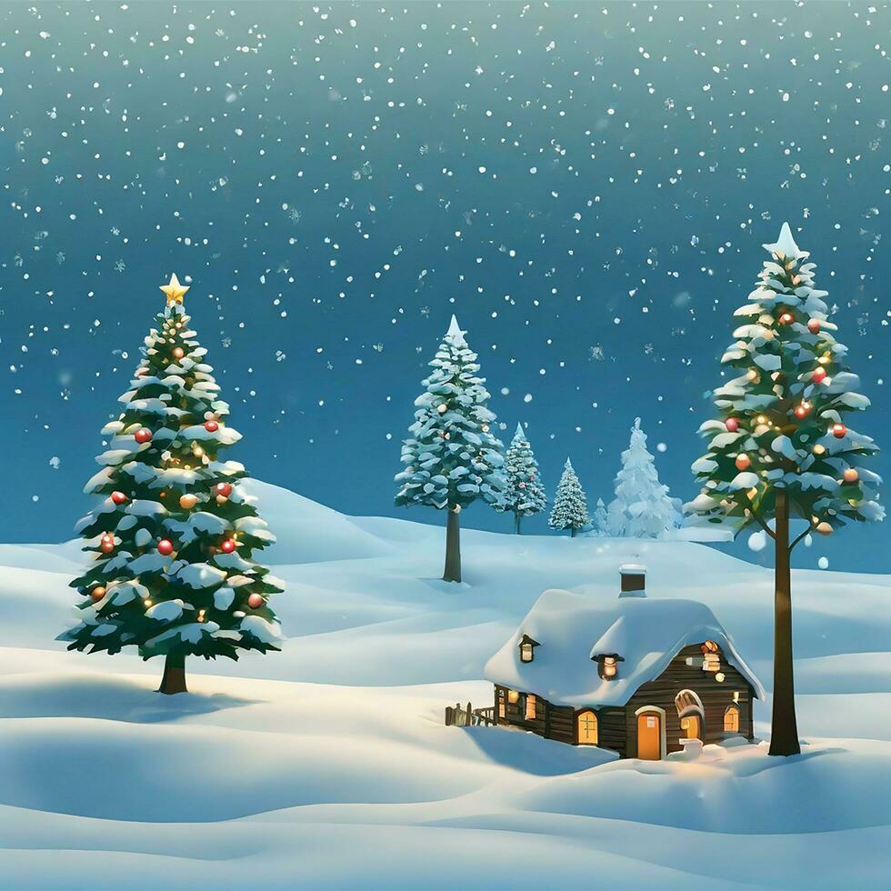 Christmas tree surrounded by presents on white background photo