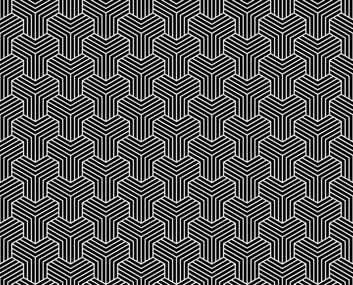 Seamless Abstract geometric y lines pattern white on black background vector