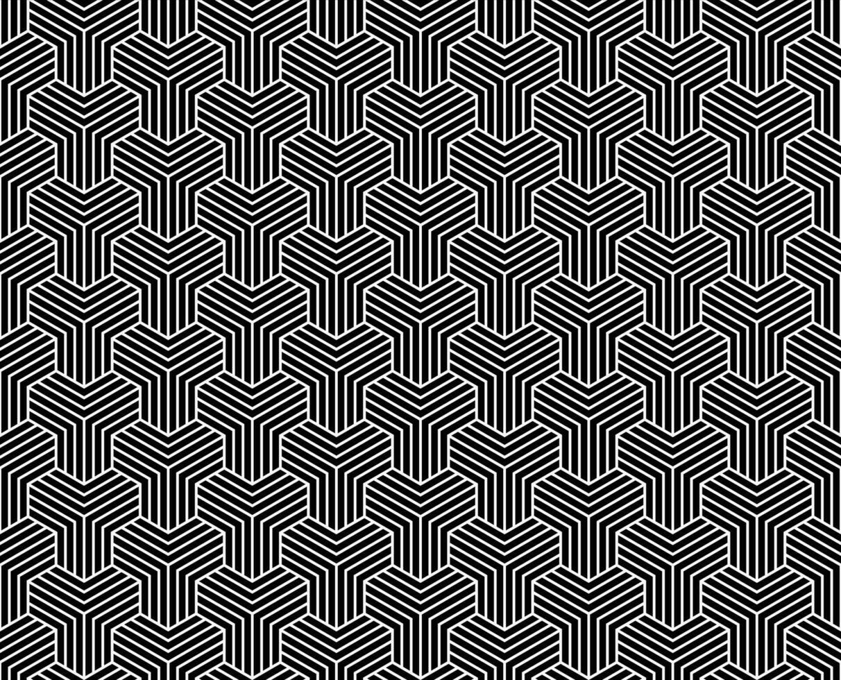 Seamless Abstract geometric y lines pattern white on black background vector