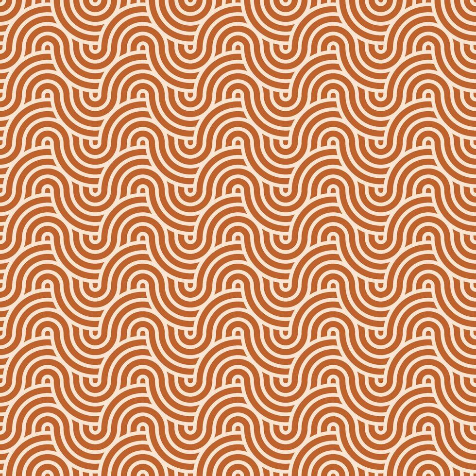 Seamless brown geometric japanese circles pattern vector