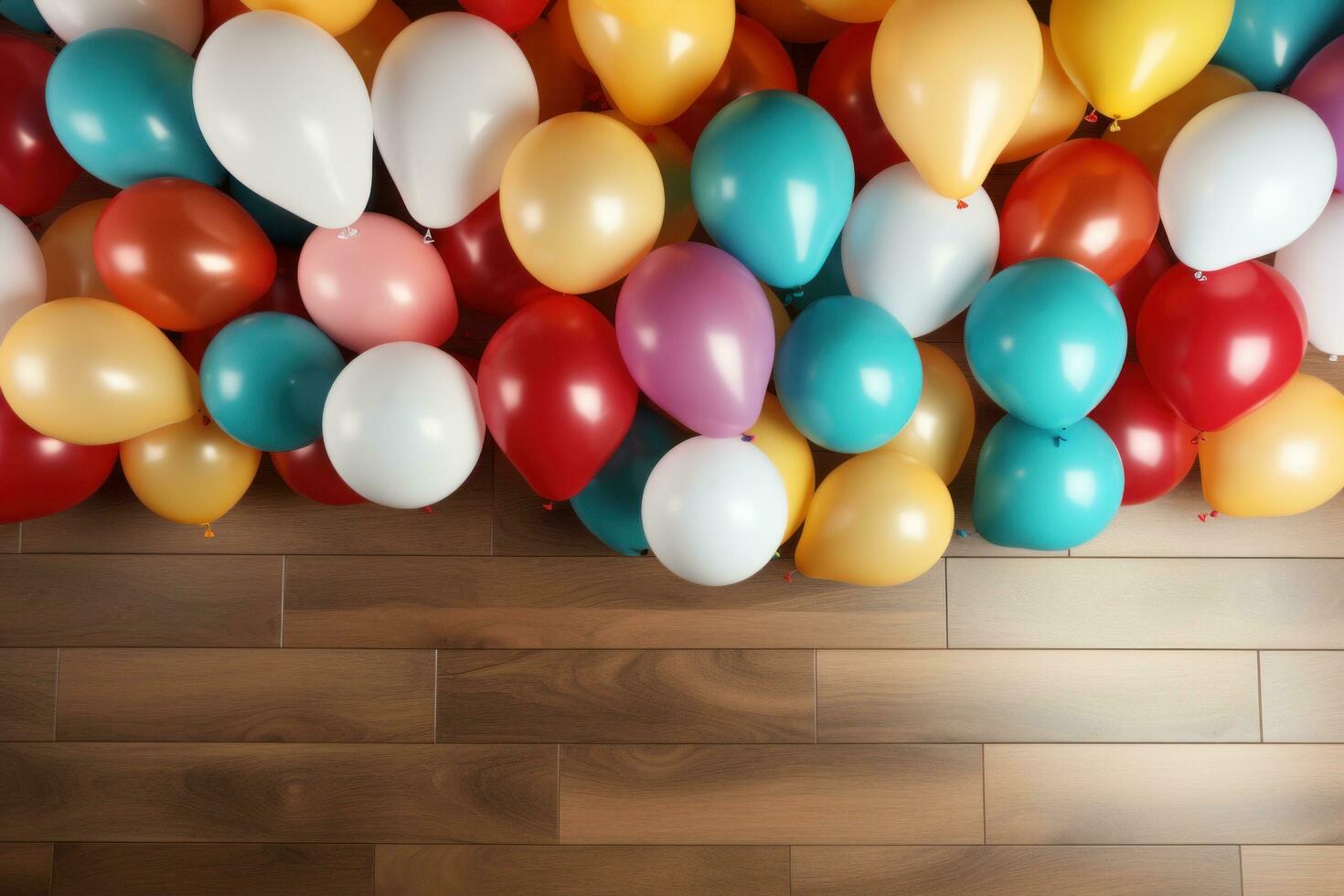 AI generated balloons arranged in a circle photo